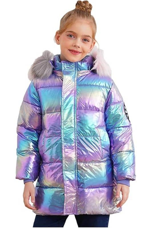 multi color rainbow girls jacket 7 to 9 year 3