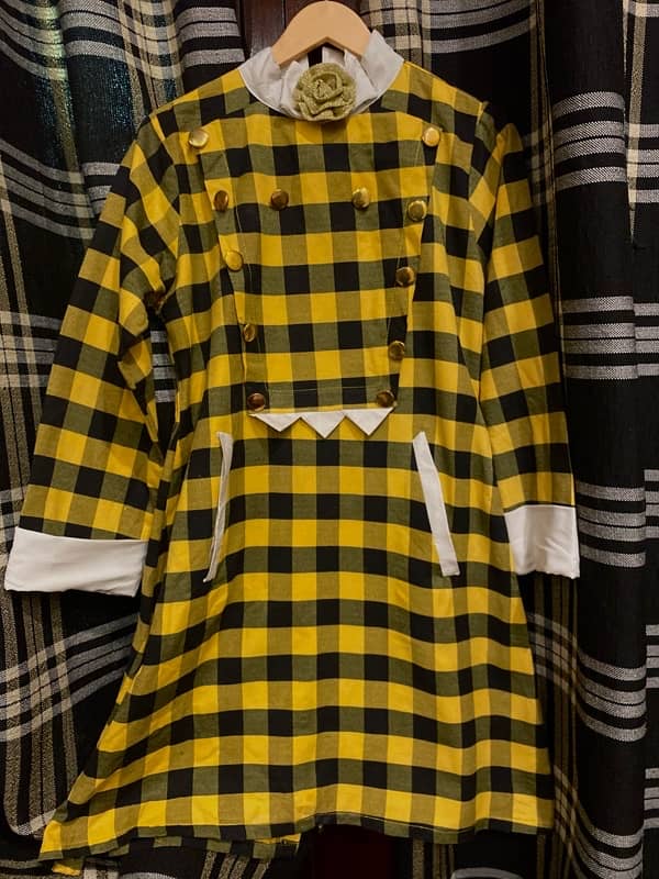 selling yellow coat style medium size frock 0