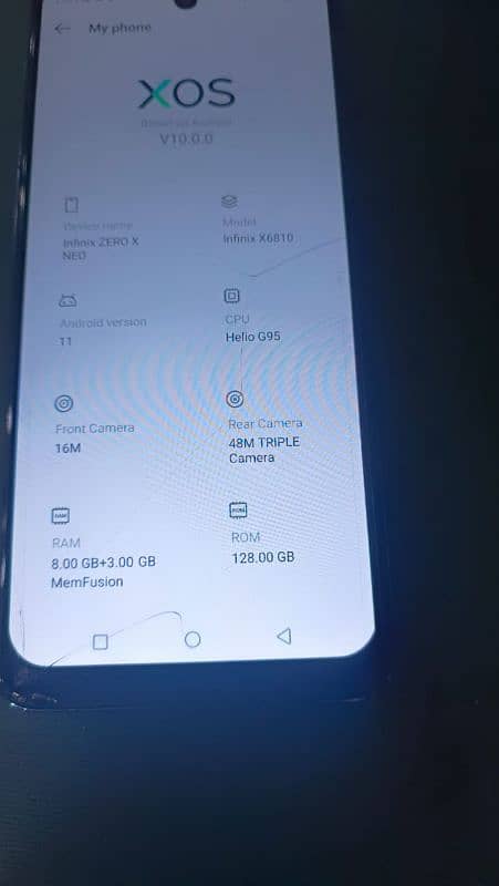 infinite zero x neo mobile 128gb and 8+3gb rom 0