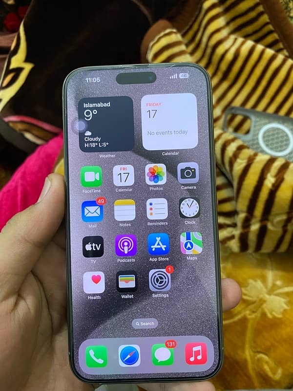 I PHONE 15 pro max  PTA APPROVE PHYSICAL+esim//HEALTH 94/condatin10/10 5