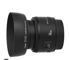 canon lens 50mm 1.8 with plastic folding hood