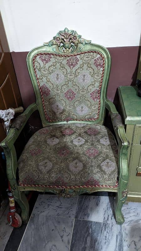 bed set  Dresing two chairs table and bed and side table 2