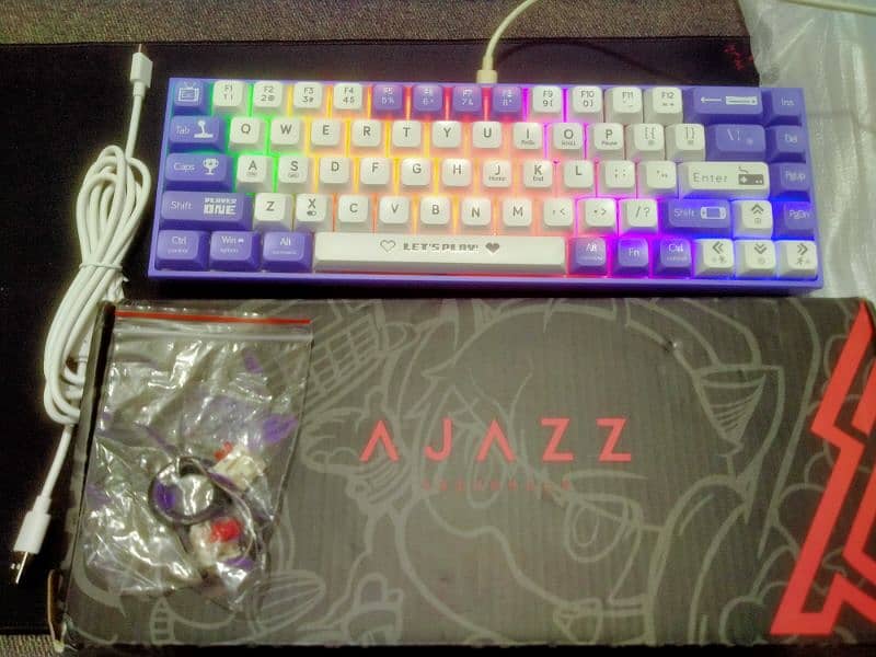 Ajazz Ak680 fulrgbmechanical keyboard Hotswipeable switches,red switch 0