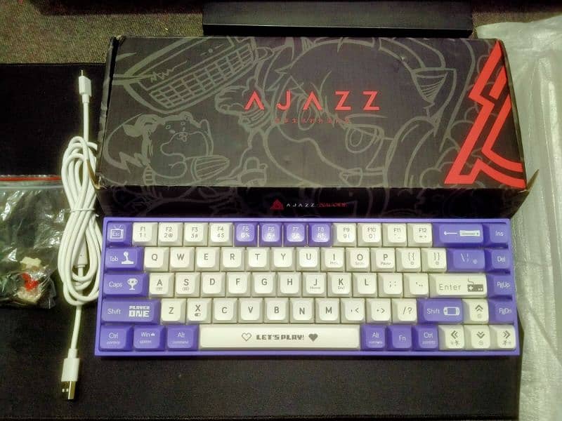 Ajazz Ak680 fulrgbmechanical keyboard Hotswipeable switches,red switch 2