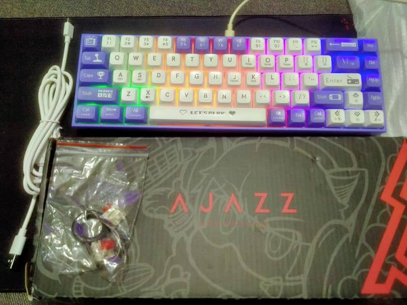 Ajazz Ak680 fulrgbmechanical keyboard Hotswipeable switches,red switch 3