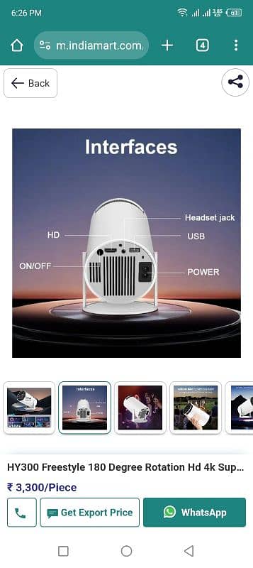 Hd 4k projector 2