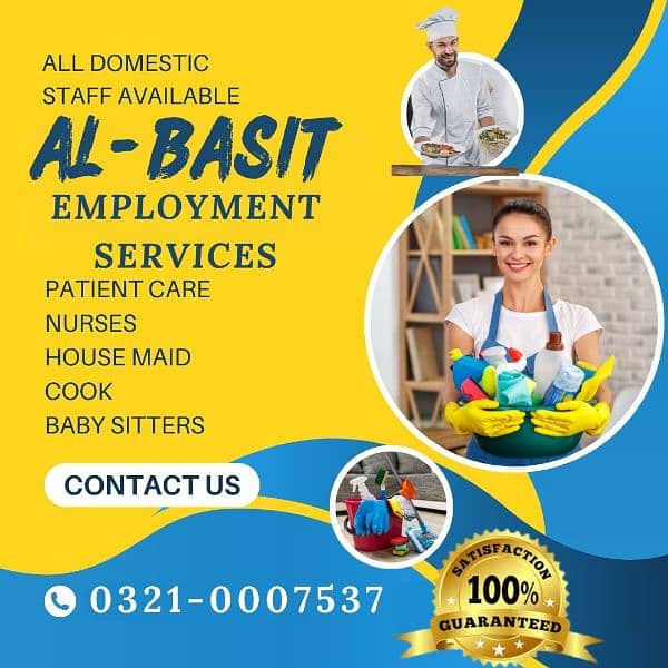 house Maid babysitter cook All staff available 3