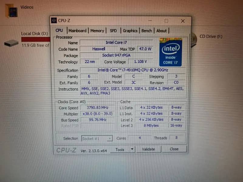 Dell Precision M6800 i7 4910MQ 4GB GPU 7