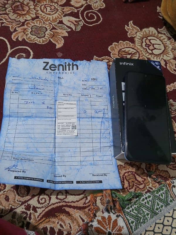 infinix zero x pro 8gb 128gb10/10 condition with box accessories 4