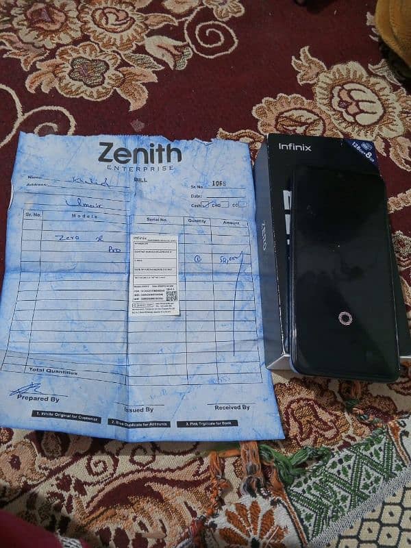 infinix zero x pro 8gb 128gb10/10 condition with box accessories 7