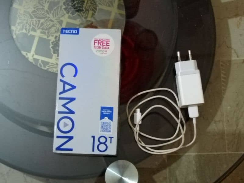 Tecno camon 18t with box and charger 6