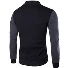 men's polister plain jacket 1 piece black and grey