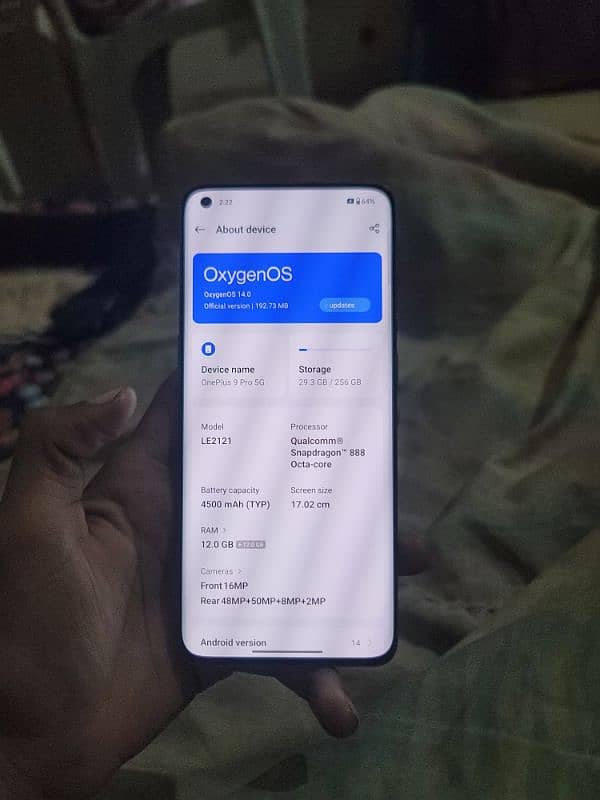 Oneplus 9 pro 12/256 7