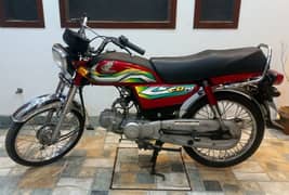 Honda CD 70 Red 2023-May (Golden Number)