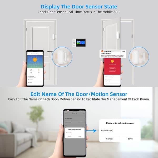 Wireless 4.3 Inch Full Touch Screen Home Alarm System 2