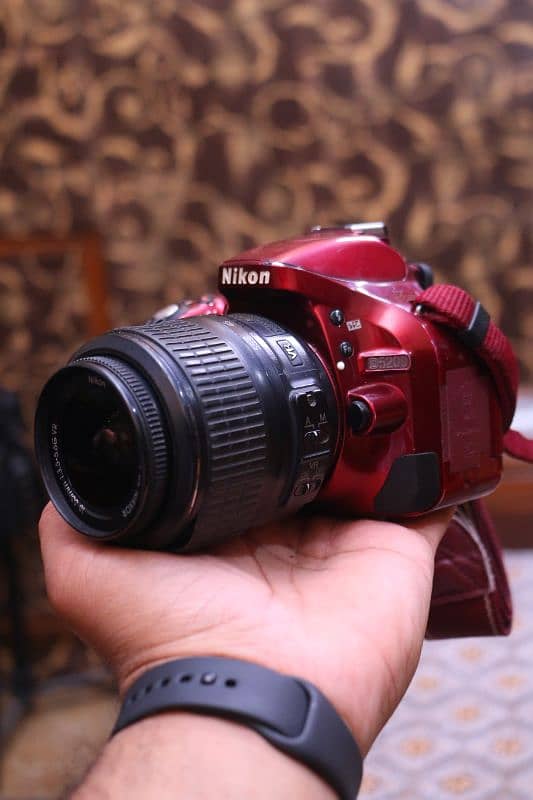 Nikon d5200 with 18/55mm Red product. 0