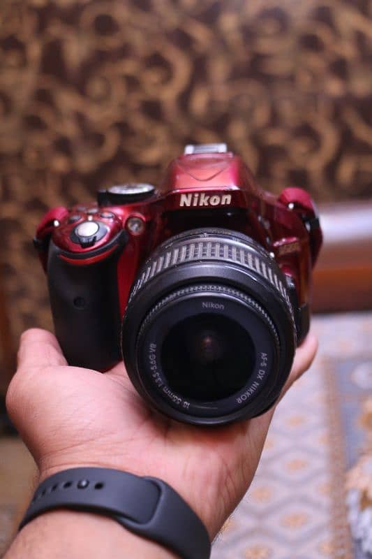 Nikon d5200 with 18/55mm Red product. 2