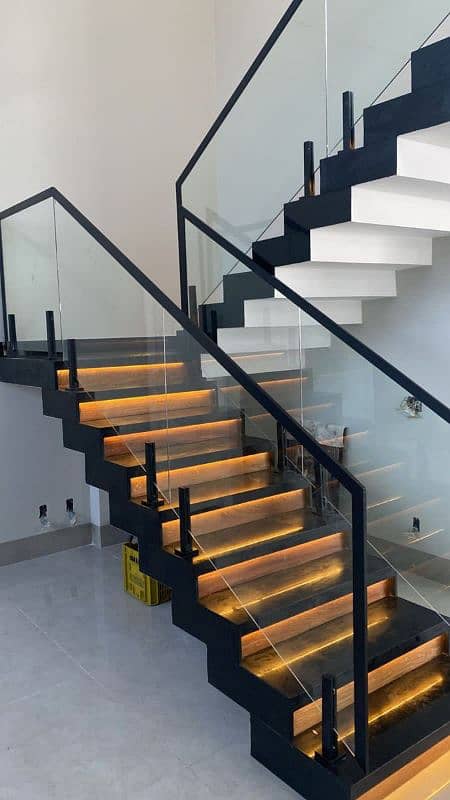 GLASS STAIR RAILING TARESS RAILINGS 12