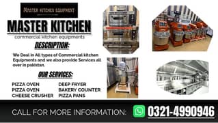 Restaurant Equipment Pizza Oven Deep Fryer Conveyor Belt Counters Frye