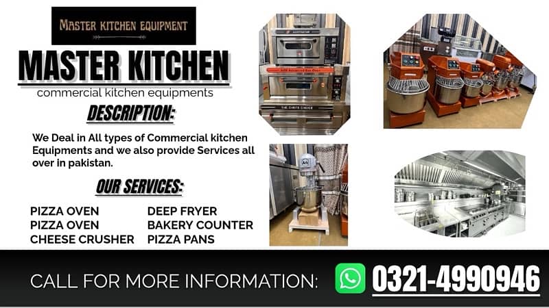 Restaurant Equipment Pizza Oven Deep Fryer Conveyor Belt Counters Frye 0