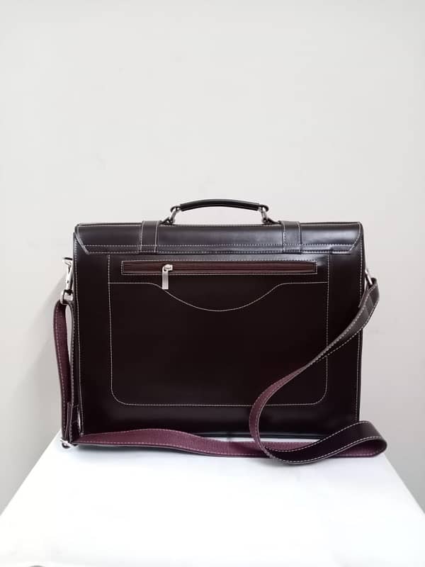 PU leather office bag with lock 4