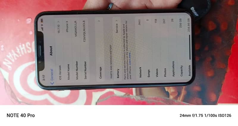 iphone x 256 GB PTA Approved 5