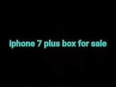 iphone 7 plus only orignal empty box available