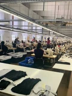 Garments factory packing work male female