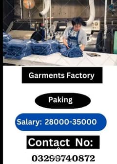 garments packing job quality chexking job