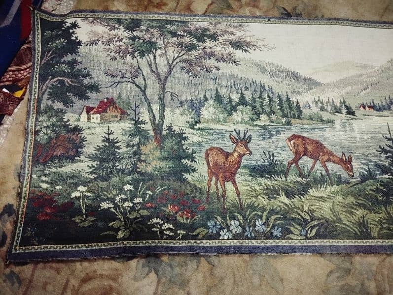 vintage deer tapestry 0