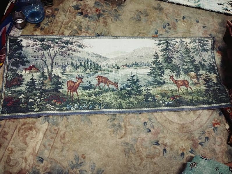 vintage deer tapestry 2