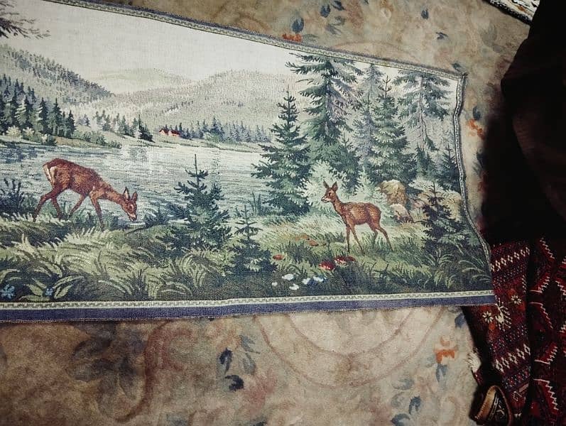 vintage deer tapestry 3