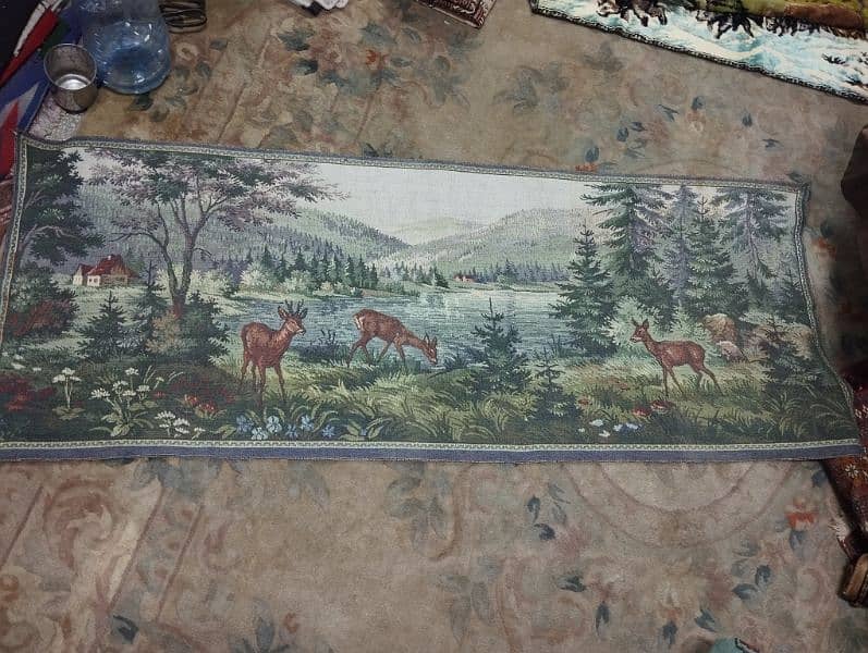 vintage deer tapestry 4