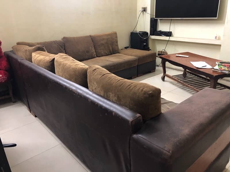 7 sitter sofa with foot rest 2