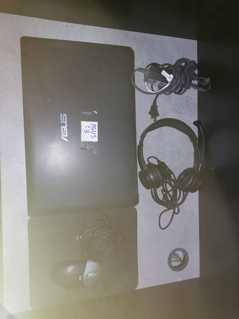 laptop with head phones and keybord mouse full sets 14