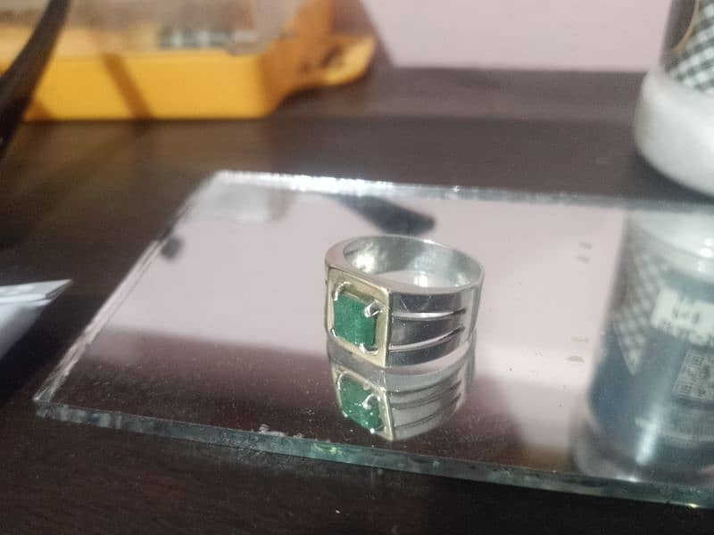 silver ring with orignal swat "zamurd" stone 2