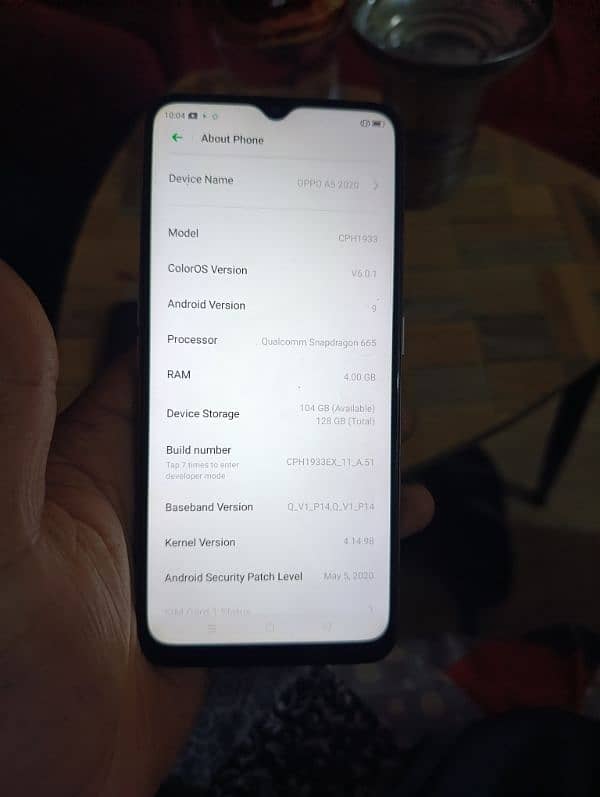 oppo a5 2020 4GB. . 128GB 7