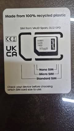 physical ((UK**SIM**)) available in Pakistan Whatsapp