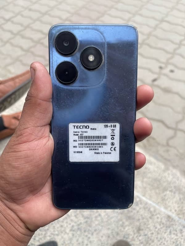 tecno spark 10 8+8 128 gb 10/10 condition sheert and protector laga 2