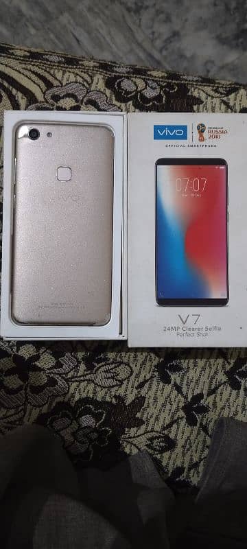 Vivo v7 mobile for sale all okay whit box no open no repair 0