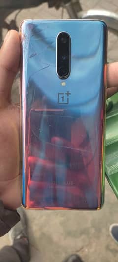 Oneplus 8 back crack screen ma dot or chappa hy