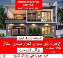 2 Marla 136sqft  House For Sale At New Chauburgi Park Lahore