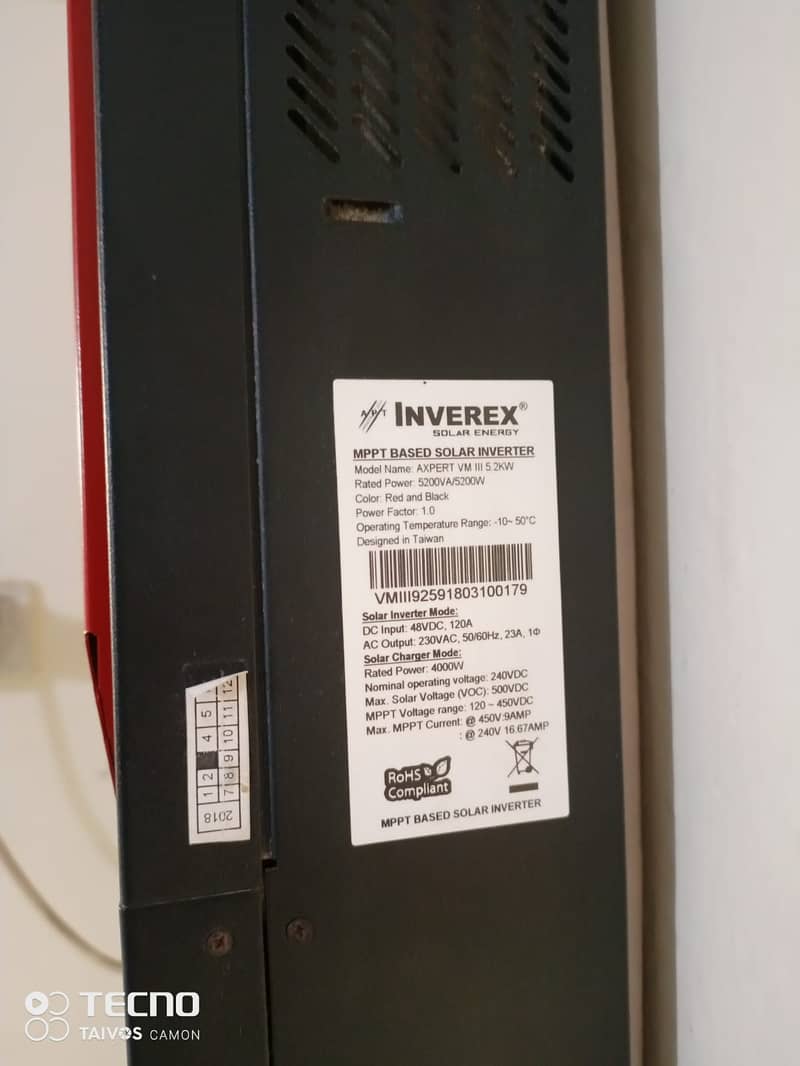 Inverex Axpert King 5.2kw Off-Grid InverterInverex ITT 12V-150Ah Tubul 2