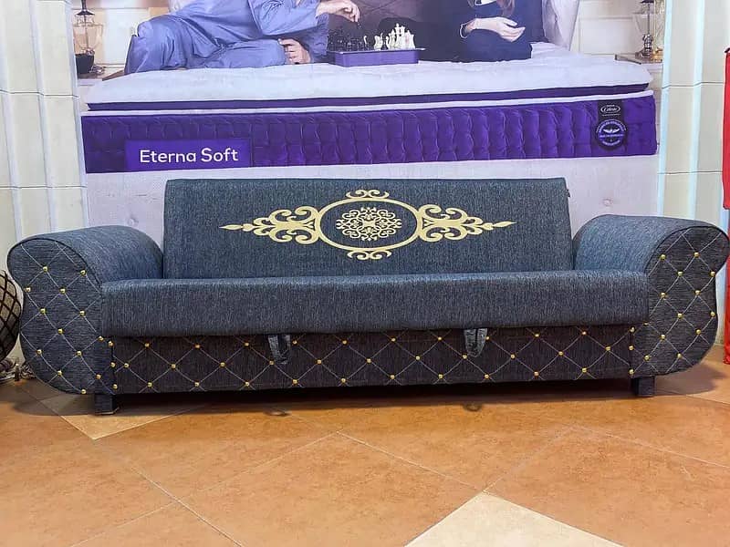 sofa cum bed (2in1)(sofa+bed)(Molty foam)(10 years warranty ) 0