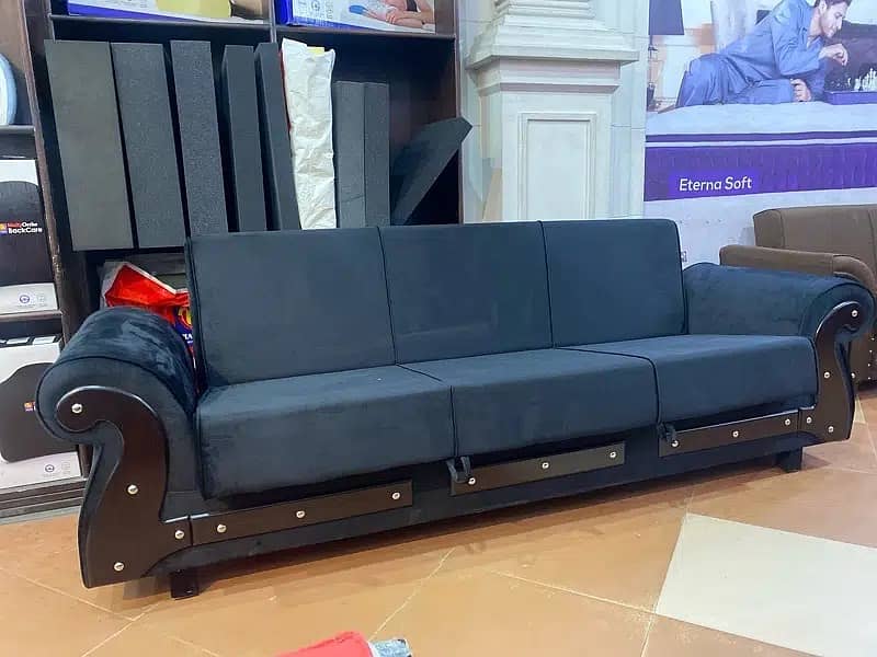 sofa cum bed (2in1)(sofa+bed)(Molty foam)(10 years warranty ) 11