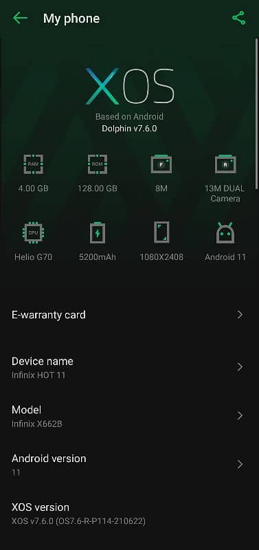 INFINIX HOT 11   4/128 7