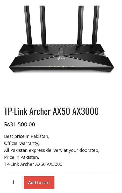 TP Link Archer AX50 Dual Band Wifi 6 Router 2