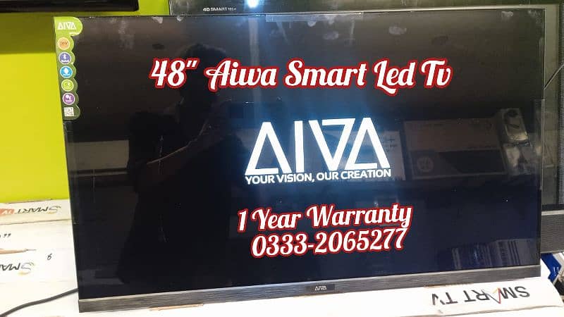 48 Inch Aiwa Smart 4k LED TV 1 Year Warranty 2025 Model 0