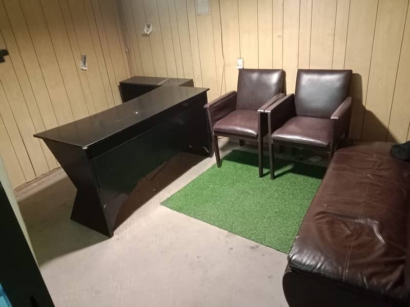 Office Table chairs customer 2 chairs 1 sofa three seater 1