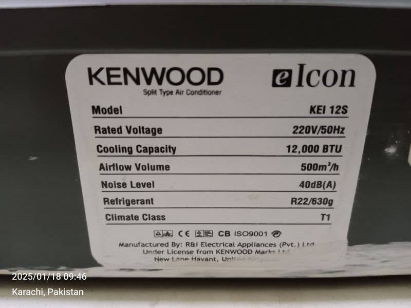 1 Ton Used AC Kenwood 6